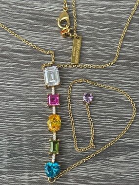 Kurt Geiger Rainbow Mix Necklace NWOT